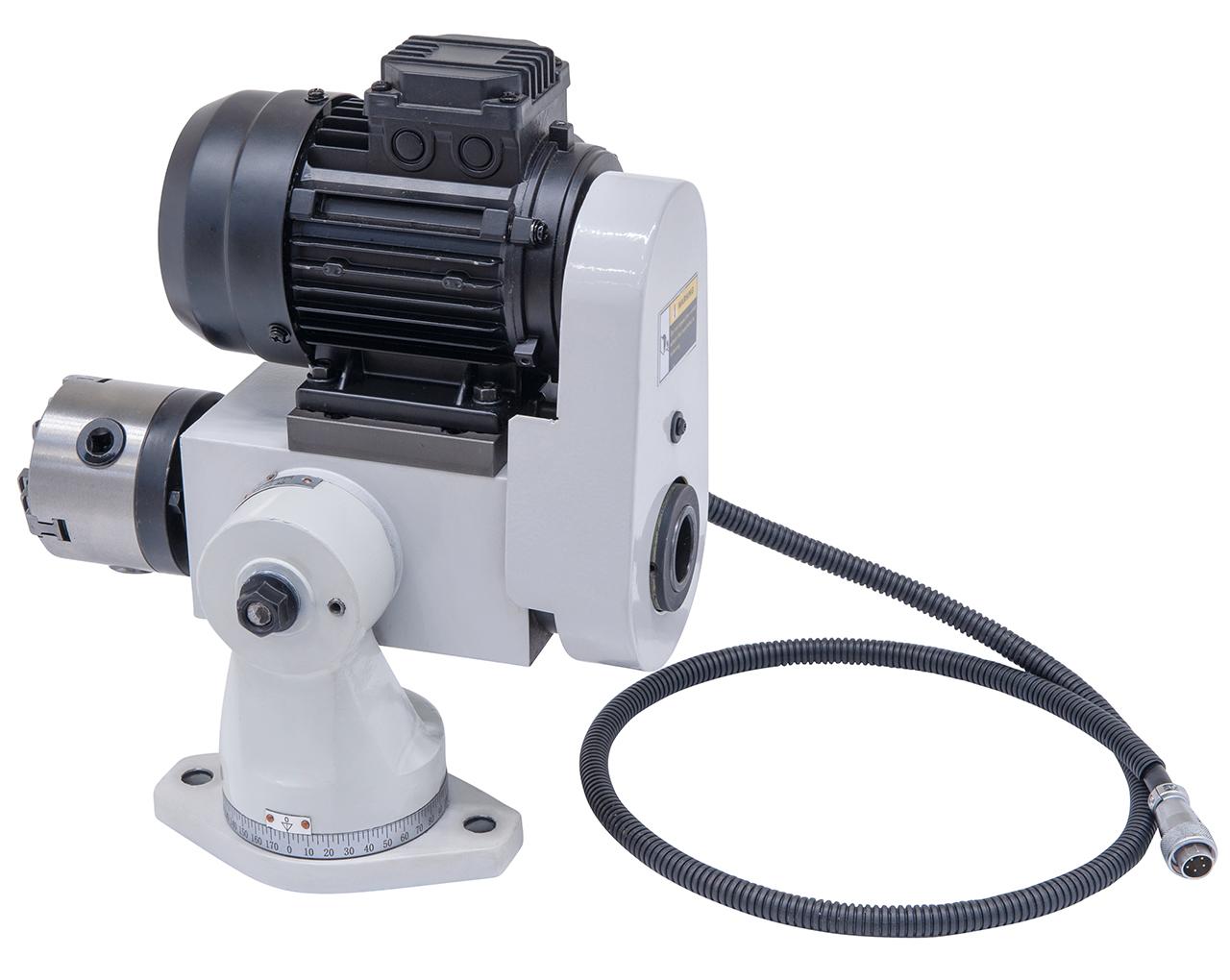 Motorische Antriebseinheit mit 3-Backenfutter diam. 80 mm, ideal zum Schleifen von Wellen (standard).