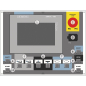 Preview: Metallkraft Halbautomatische Zwei-Säulen-Horizontal-Metallbandsäge  HMBS 1200 x 1400 HA X