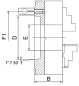 Preview: 21-1036F Bernardo 3-Backenfutter aus Stahl Präzisions-3-Backenfutter PO3-125/D3