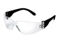 Preview: ELMAG Schutzbrille farblos schwarz & ELMAG Logo