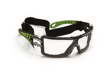 ELMAG Schutzbrille farblos schwarz/grün