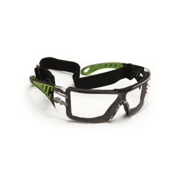 ELMAG Schutzbrille farblos schwarz/grün