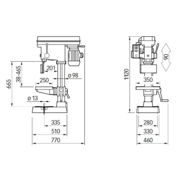 ELMAG PREMIUM Highspeed-Tischbohrmaschine