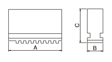 21-0853 Bernardo Backen für 3-Backenfutter DK11 Weiche Monoblockbacken DSJ-DK11-160