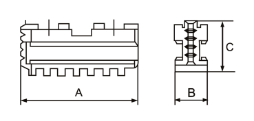 21-3282 Bernardo Backen für 3-Backenfutter PS3 / PO3 Grundbacken MJ-PS3-200