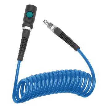 Aircraft Spiralschlauch  PU 5x8 mm 3m mit Einhand-Sicherheitskupplung