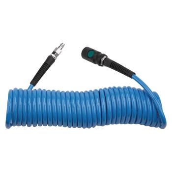 Aircraft Spiralschlauch  PU 6,5x10mm 7,5m mit Einhand-Sicherheitskupplung