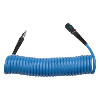 Aircraft Spiralschlauch  PU 8x12mm 7,5m mit Einhand-Sicherheitskupplung