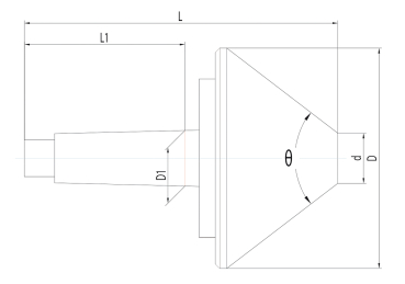 22-1050 Bernardo Körnerspitzen / Zentrierkegel Mitlaufender Zentrierkegel MK 2 / 60 mm
