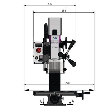 Optimum Bohr- und Fräsmaschine OPTImill MH 15V