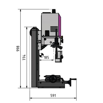 Optimum Bohr-Fräsmaschine OPTImill MH 2DV
