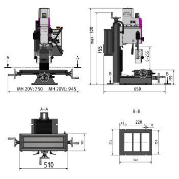 Optimum Bohr-Fräsmaschine OPTImill MH 20V