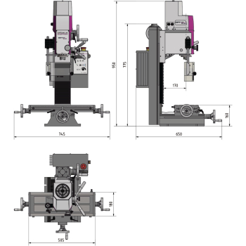 Optimum Bohr-Fräsmaschine OPTImill MH 22V