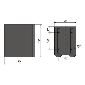Optimum Maschinenunterbau  MSM 2 700 x 550 x 750 mm
