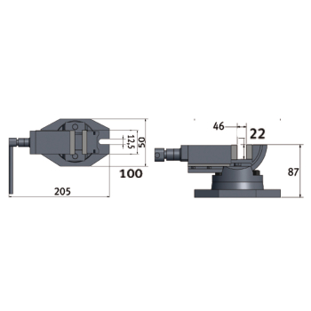 Optimum Zweiachsenschraubstock  ZAS 50