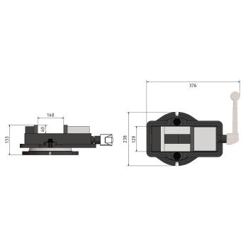 Optimum Fräsmaschinenschraubstock  VMQ 125