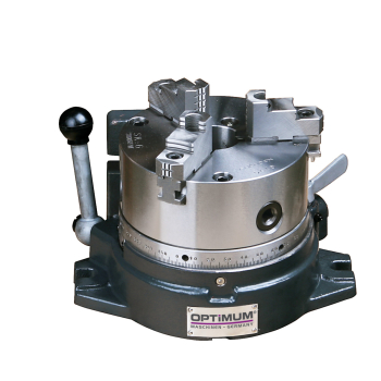 Optimum Horizontal-Vertikal-Rundteiltisch mit 3-Backenfutter  RTE 165