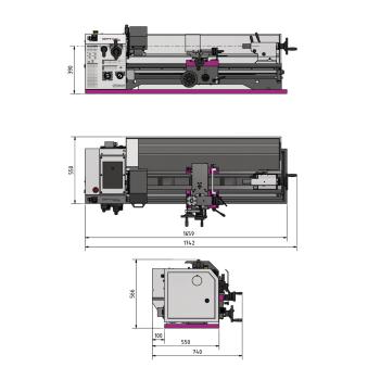 Optimum Leit- und Zugspindeldrehmaschine OPTIturn TM 3110VB