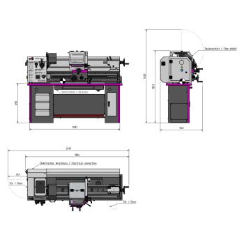 Optimum Leit- und Zugspindeldrehmaschine OPTIturn TM 3310D