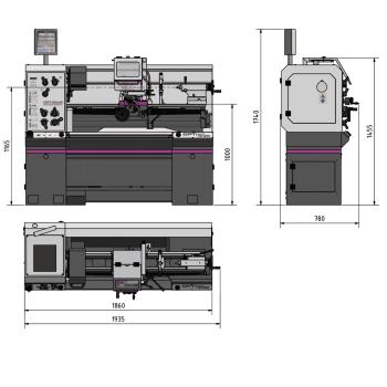 Optimum Leit- und Zugspindeldrehmaschine OPTIturn TM 4010D