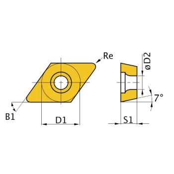 Optimum HM-Ersatzwendeplatten  ISO DCMT11T304