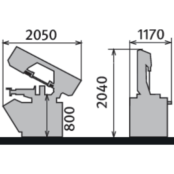 Metallkraft Halbautomatische Schwenkrahmen-Metallbandsäge  BMBS 300 x 320 HA-DG