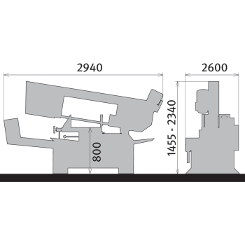 Metallkraft Vollautomatische Schwenkrahmen-Metallbandsäge  BMBS 360x500 CNC-G