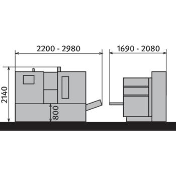 Metallkraft Vollautomatische Zwei-Säulen-Horizontal-Metallbandsäge  HMBS 300 x 300 CNC X