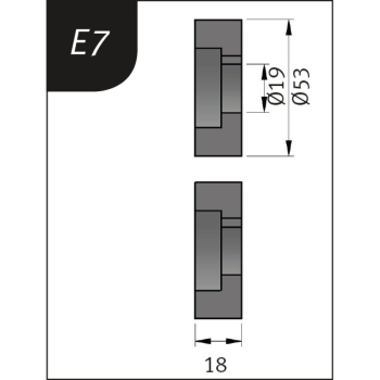 Metallkraft Biegerollensatz  Typ E7, Ø 53 x 19 x 18 mm