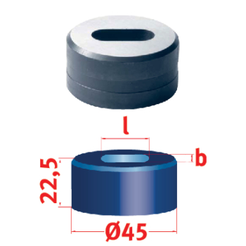 Metallkraft Langlochmatrize  Nr.45 9,8 x 30,3 mm