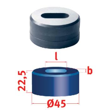Metallkraft Langlochmatrize  Nr.45 10,5 x 26,0 mm