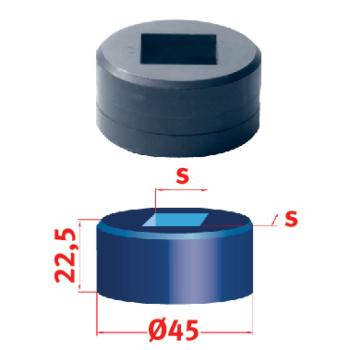 Metallkraft Vierkant-Matrize  Nr.45 18,2 mm