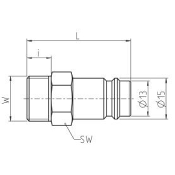 ELMAG Stahlstecknippel JWL Serie 600, DN 10