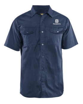 595104302 Husqvarna Kurzarmhemd Twill marine S