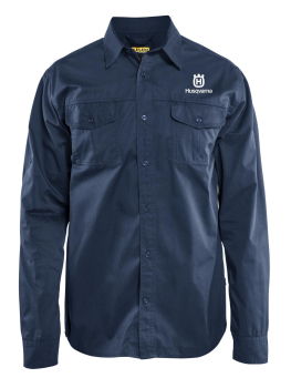 595104403 Husqvarna Langarmhemd Twill marine M