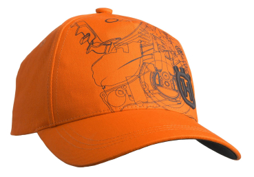 593253901 Husqvarna Kappe Xplorer mit Sägenmotiv, orange