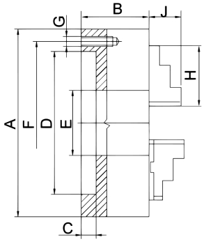 21-1018F Bernardo 3-Backenfutter aus Stahl Präzisions-3-Backenfutter PO3 - 400