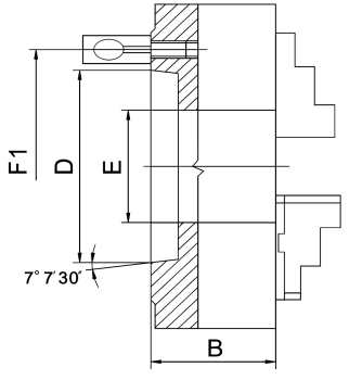 21-1043F Bernardo 3-Backenfutter aus Stahl Präzisions-3-Backenfutter PO3-200/D6