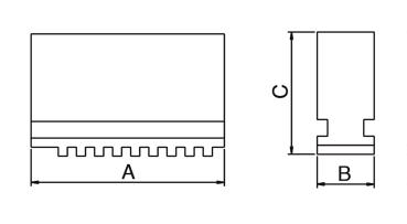 21-3222 Bernardo Backen für 4-Backenfutter PS4 / PO4 Weiche Monoblockbacken SJ-PS4-200