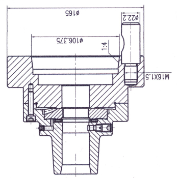 22-1096 Bernardo Spannmittel für Werkzeuge Spannzangenfutter 5C mit Aufnahme D1-6
