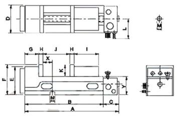 28-2131 Bernardo Schraubstöcke Pneumatik-Schraubstock PQV 130 V