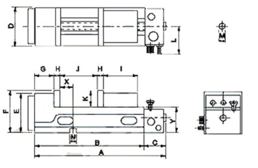 28-2133 Bernardo Schraubstöcke Pneumatik-Schraubstock PQV 200 V