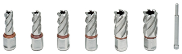41-1119 Bernardo Zubehör Magnet-Kernbohrmaschinen HSS-Standard Kernbohrer-Set KBK, 13 - 22 mm, Bohrtiefe 30 mm