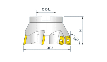 42-2051 Bernardo Fräswerkzeuge Hochleistungs-Plan- und Eckfräser - diam. 50 mm
