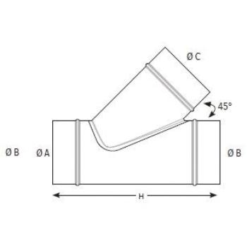 Holzkraft Abzweigstück  Ø 120/120/120