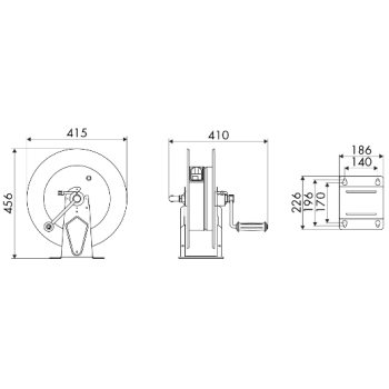ELMAG Manueller Schlauchaufroller Edelstahl Serie 430