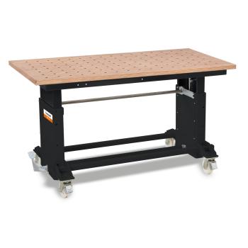Unicraft Arbeits- und Montagetisch mit Buche-Multiplex-Lochrasterplatte AMT 500 BL