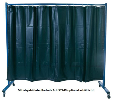 ELMAG Schweißerschutzwand 1-teilig, mit Folienvorhang S9