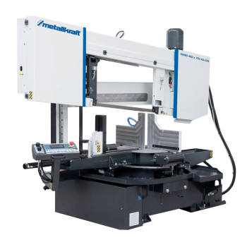 Metallkraft Halbautomatische Zwei-Säulen-Horizontal-Metallbandsäge HMBS 500 x 750 HA-DG