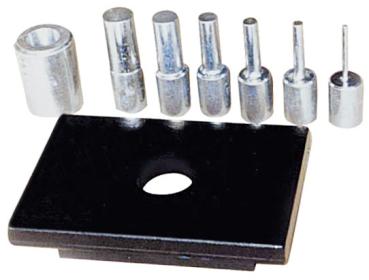 Metallkraft 6-teiliger Druckdornsatz mit Lochplatte  für WPP 20